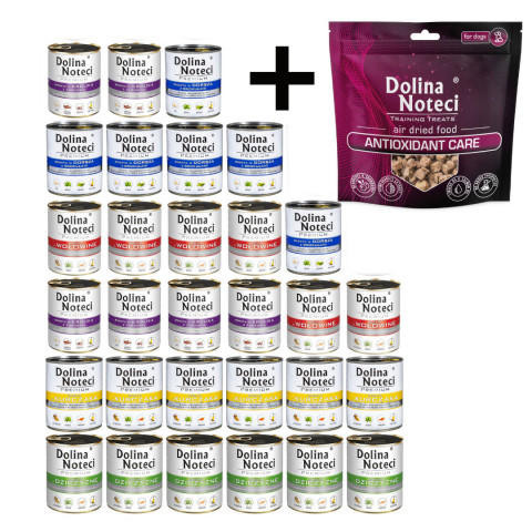 DOLINA NOTECI MIX DER GESCHMÄCKER – Nassfutter für Hunde – 30x800g + Hundesnack Training Treats Antioxidant 130g - Fotogalerie 1