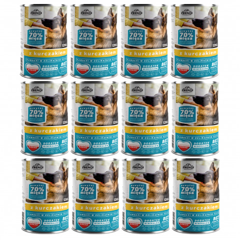 FRENDI mit Huhn Stücke in feiner Soße - Nassfutter für Hunde - 12x1250g - Fotogalerie 1