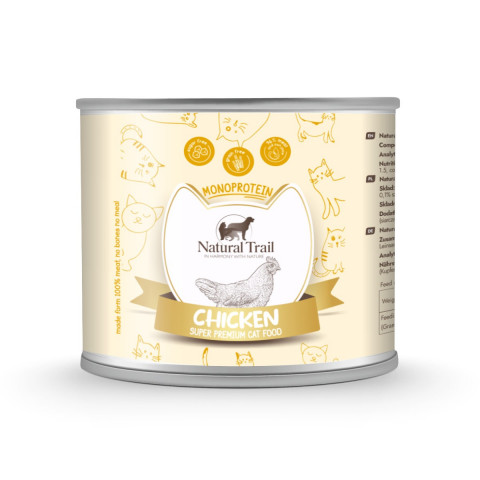 NATURAL TRAIL Cat Monoprotein Chicken - nassfutter für Katzen - 185g - Fotogalerie 1