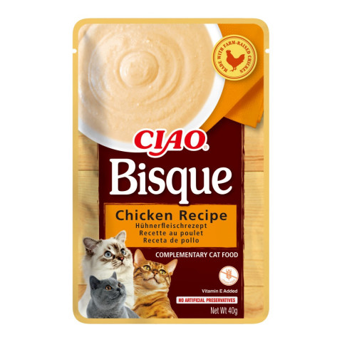 INABA Ciao Bisque Creamy soup with chicken, beef and fish - Katze behandeln - 10x40g - Fotogalerie 4