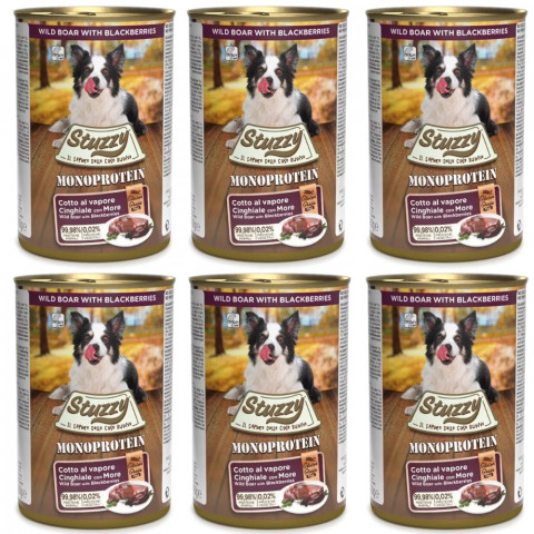STUZZY Monoprotein Wildschwein – Nassfutter für Hunde – 6x400g - Fotogalerie 1