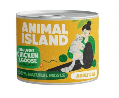 ANIMAL ISLAND Chicken and goose - nassfutter für Katzen - 200g - Fotogalerie 1