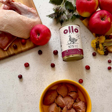 OLLO Pure Duck with apple - Nassfutter für Hunde - 400g - Fotogalerie 2