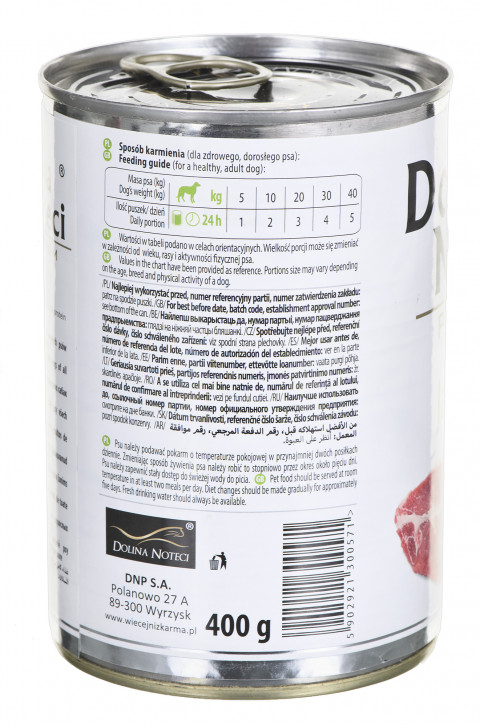 Dolina Noteci Premium Pure Lamm - Nassfutter für Hunde - 400g - Fotogalerie 3