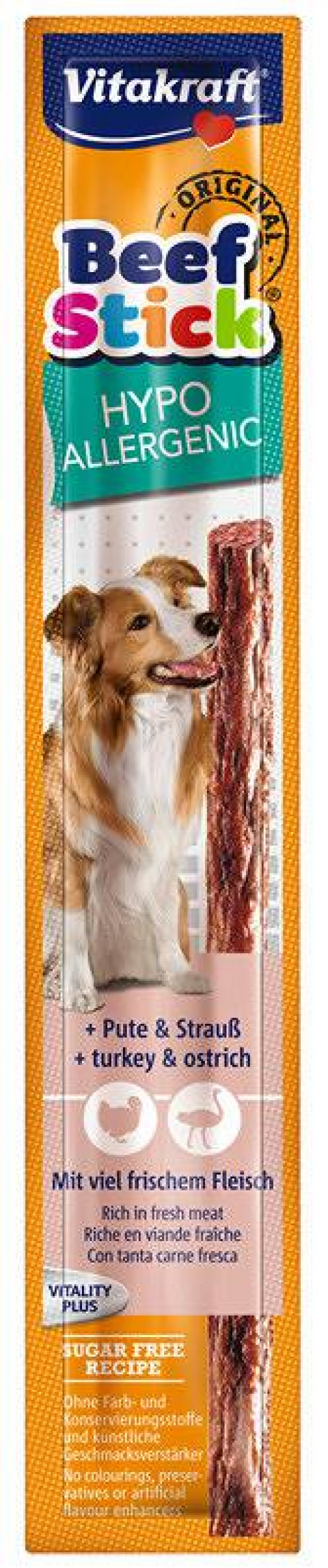VITAKRAFT Beef Stick Hypoallergenic turkey with ostrich - hundeleckerli - 12 g - Fotogalerie 1