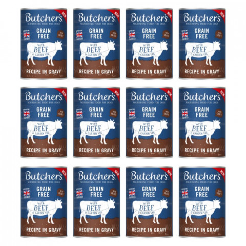 BUTCHER'S Original Recipe in gravy Kawałki z wołowiną w sosie - mokra karma dla psa - 12x400g - Fotogalerie 1