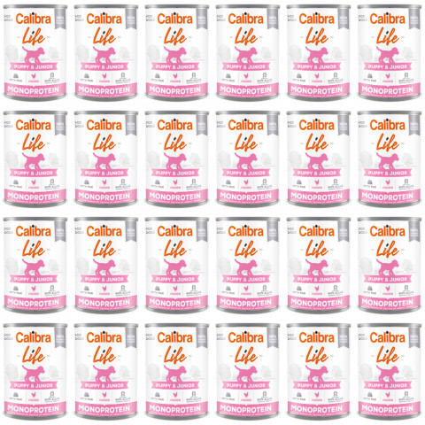 CALIBRA Dog Life Puppy&Junior Huhn & Reis - Nassfutter für Hunde - 24x400g - Fotogalerie 1