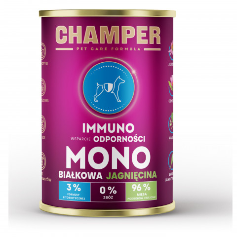 CHAMPER Immuno Lamb - Nassfutter für Hunde - 400g - Fotogalerie 1