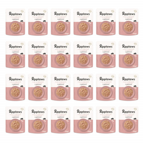 APPLAWS Tuna fillet with salmon in jelly - nassfutter für Katzen - 24x70g - Fotogalerie 1