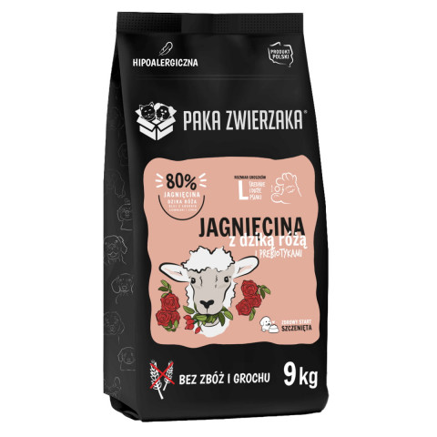 PAKA ZWIERZAKA Puppy Lamb with wild rose L - trockenfutter für Hunde - 9kg - Fotogalerie 1