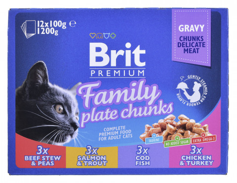 BRIT Cat Pouches Family Plate - Nassfutter für Katzen - 12 x 100g - Fotogalerie 6
