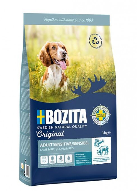 BOZITA Original Adult Sensitive Digestion Lamb - Trockenfutter für Hunde - 3kg - Fotogalerie 1