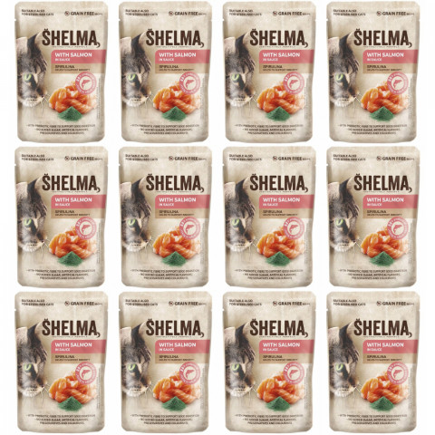 SHELMA with salmon in sauce - nassfutter für Katzen - 12x85g - Fotogalerie 1