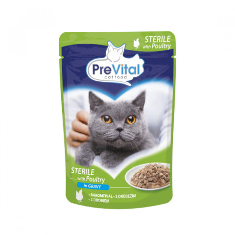 PREVITAL Katzenfutter Mix 4 Geschmacksrichtungen Huhn, Kalb, Lachs, Geflügel – Nassfutter für Katzen – 96 x 100 g - Fotogalerie 2