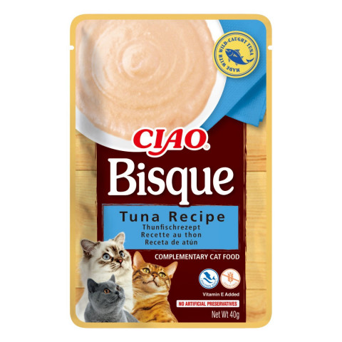 INABA Ciao Bisque Creamy soup with tuna, chicken, beef and salmon - Katze behandeln - 24x40g - Fotogalerie 4