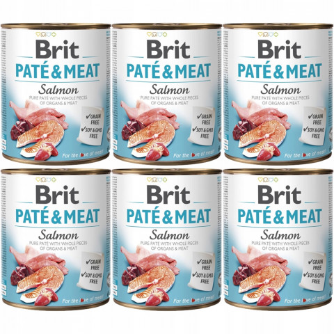 BRIT Paté & Meat Lachs - Nassfutter für Hunde - 6x800g - Fotogalerie 1
