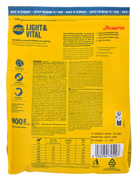 JOSERA Adult Light & Vital - Trockenfutter für Hunde - 6x900g - Fotogalerie 4