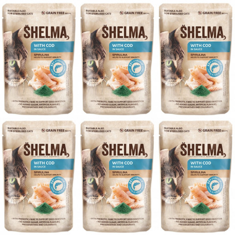 SHELMA with cod in sauce - nassfutter für Katzen - 6x85g - Fotogalerie 1