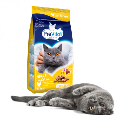 PREVITAL Katzenfutter Adult mit Huhn - Trockenfutter für Katzen - 1,4 kg - Fotogalerie 2