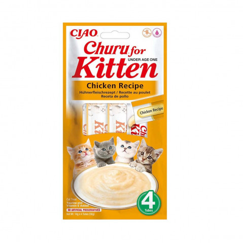 INABA Cat Churu Kitten Chicken - Katzenleckerli - 4x(4x14g) + GRATIS - Fotogalerie 3