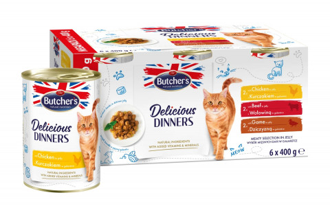 BUTCHER'S Delicious Dinners Meaty selection in jelly - nassfutter für Katzen - 6 x 400g - Fotogalerie 1