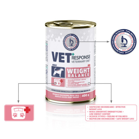 VET RESPONSE Weight balance - Nassfutter für Hunde - 400g - Fotogalerie 4