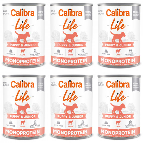CALIBRA Dog Life Puppy&Junior Lamm & Reis - Nassfutter für Hunde - 6x400g - Fotogalerie 1