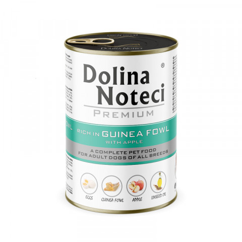 DOLINA NOTECI Premium Rich in guinea fowl with apple - Nassfutter für Hunde - 400g - Fotogalerie 1