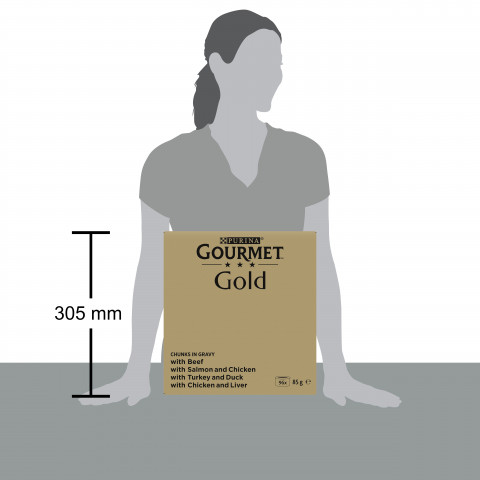 PURINA GOURMET GOLD Stücke in Sauce Mix 4 Geschmacksrichtungen - Nassfutter für Katzen - 96x85g - Fotogalerie 3