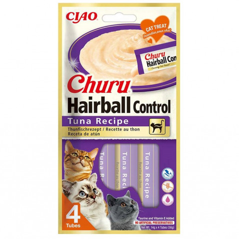 INABA Cat Churu Hairball Tuna - Katzenleckerli - 4x(4x14g) + GRATIS - Fotogalerie 3