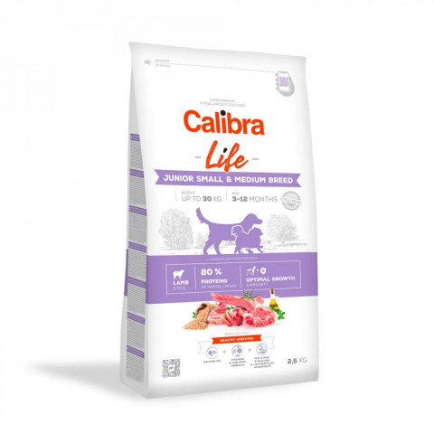 CALIBRA Dog Life Junior Small&Medium Breed Lamb - trockenfutter für Hunde - 2,5kg - Fotogalerie 1