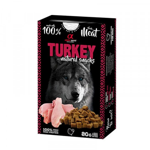 ALPHA SPIRIT Pute natural snacks - Leckerli für Hunde - 80g - Fotogalerie 1