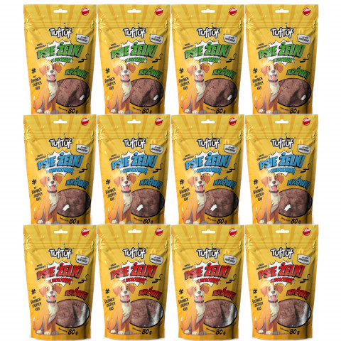 TUF TUF Hunde-Gelee – Karamell-MIX mit 3 Geschmacksrichtungen – Hundesnack – 12x80g - Fotogalerie 1
