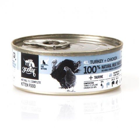 3COTY Turkey with chicken For kittens - nassfutter für Katzen - 6x80g - Fotogalerie 11
