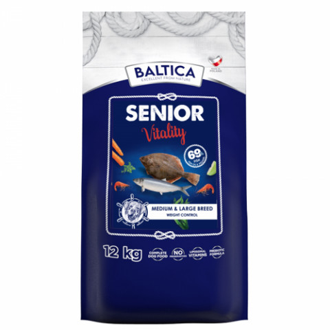 BALTICA Excellent Senior Vitality Baltic fish Medium and large breeds - trockenfutter für Hunde - 12kg - Fotogalerie 1