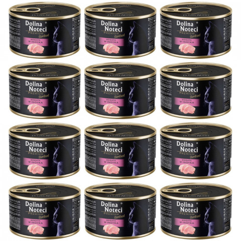 DOLINA NOTECI Premium Sterilised Reich an Pute – Nassfutter für Katzen – 12×185 g - Fotogalerie 1
