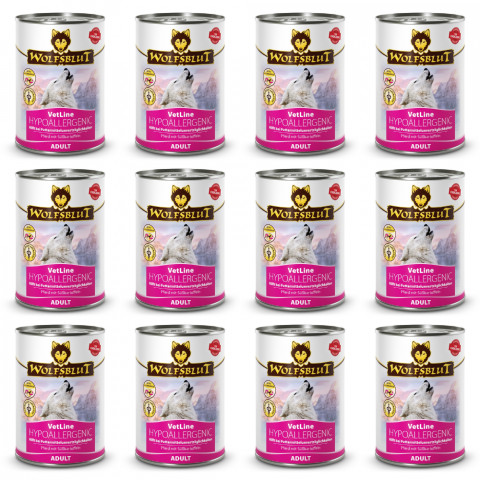 WOLFSBLUT VetLine Hypoallergenic Horse - Nassfutter für Hunde - 12x395g - Fotogalerie 1