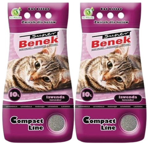 CERTECH Super Benek Compact Lavendel – klumpende Katzenstreu – 2x10l - Fotogalerie 1