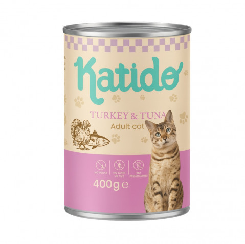KATIDO Turkey with tuna - nassfutter für Katzen - 400g - Fotogalerie 1