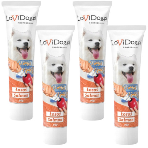 LOVIDOG Paste mit Lachs – Leckerli für Hunde – 4x90g - Fotogalerie 1