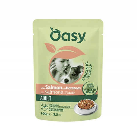 OASY Strips in Gravy Adult with Salmon and potatoes - Nassfutter für Hunde - 100g - Fotogalerie 1