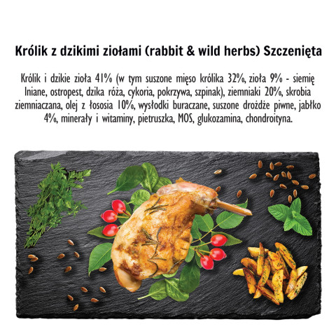 PAKA ZWIERZAKA Puppy Rabbit with wild herbs S - trockenfutter für Hunde - 9kg - Fotogalerie 3