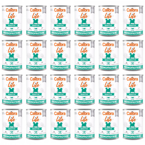 CALIBRA Dog Life Sensitive Lachs mit Reis - Nassfutter für Hunde - 24x400g - Fotogalerie 1