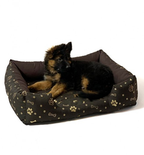 GO GIFT Hundebett L - braun - 65x45x15 cm - Fotogalerie 4