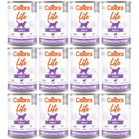 CALIBRA Dog Life Adult Monoprotein Lamm - Nassfutter für Hunde - 12x400g - Fotogalerie 1