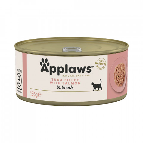 APPLAWS Tuna fillet with salmon in broth - nassfutter für Katzen - 156g - Fotogalerie 1