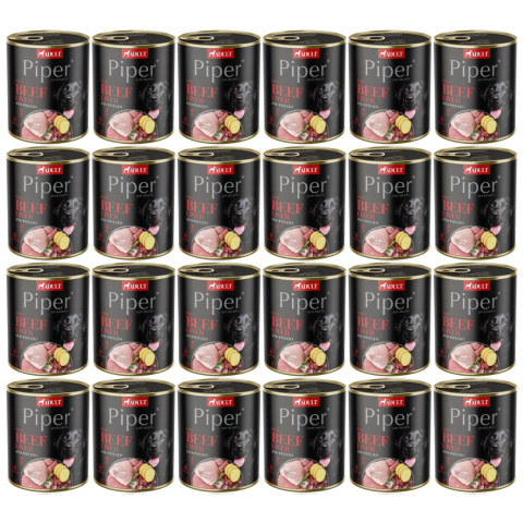 DOLINA NOTECI Piper Animals mit Rinderleber und Kartoffeln - Nassfutter für Hunde - 24x800g - Fotogalerie 1