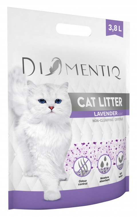 DIAMENTIQ Lavender Silikatstreu, nicht klumpend für Katzen – 10x3,8 l - Fotogalerie 6