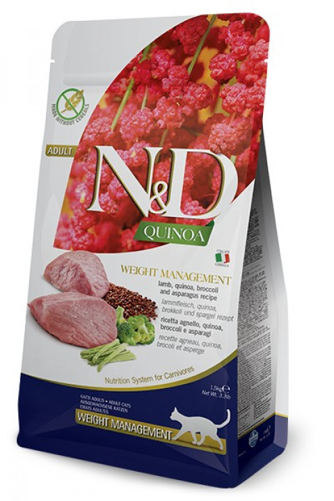 FARMINA N&D Quinoa Weight Management Lamb&Broccoli - Trockenfutter für Katzen - 5 kg - Fotogalerie 1