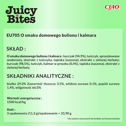 INABA Juicy Bites Homestyle broth and Calamari - Katze behandeln - 3x11,3 g - Fotogalerie 2